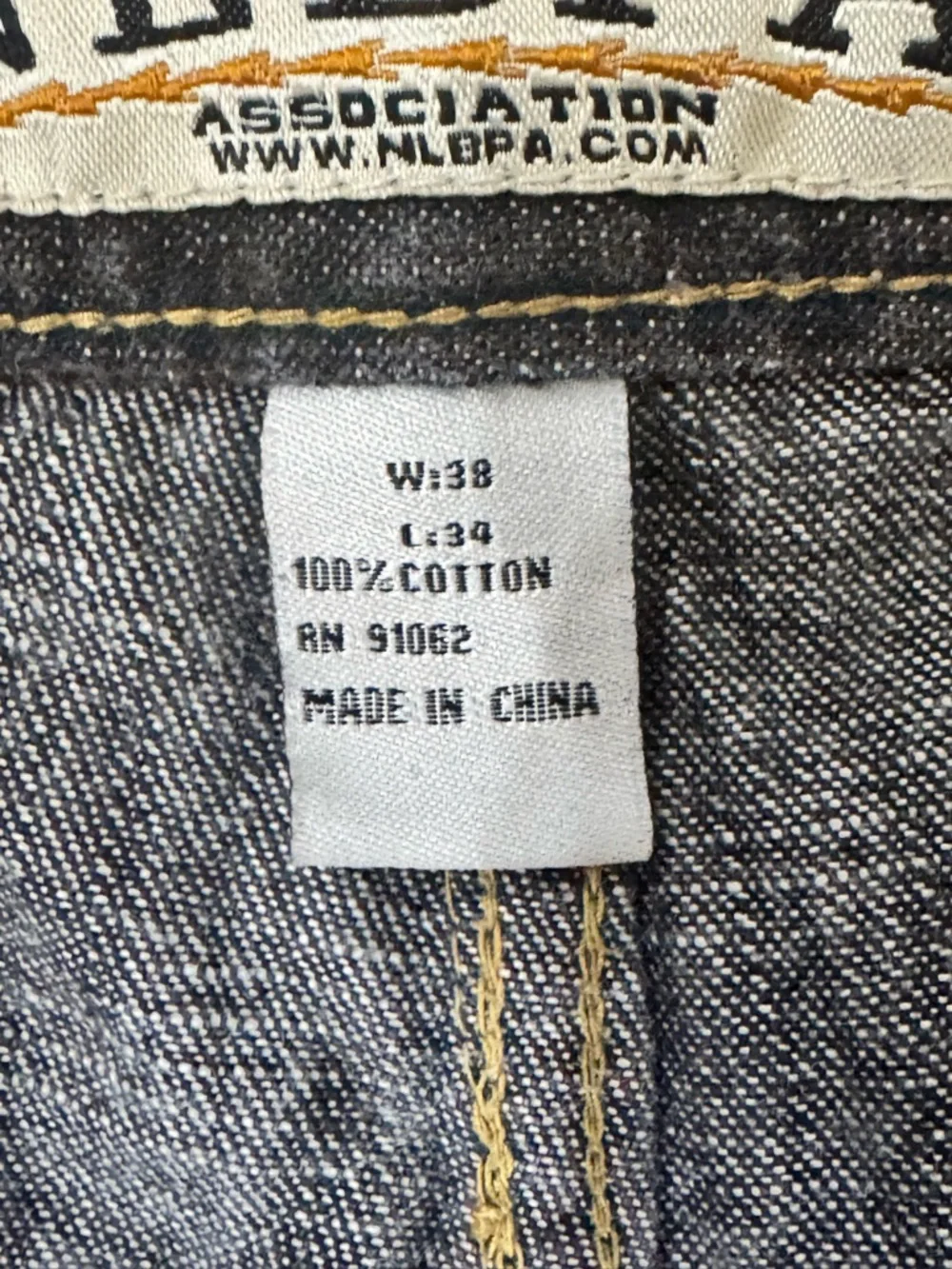 Negro League Baseball Players Association VTG Denim Patched Jeans 38x34 - Picture 7 of 10